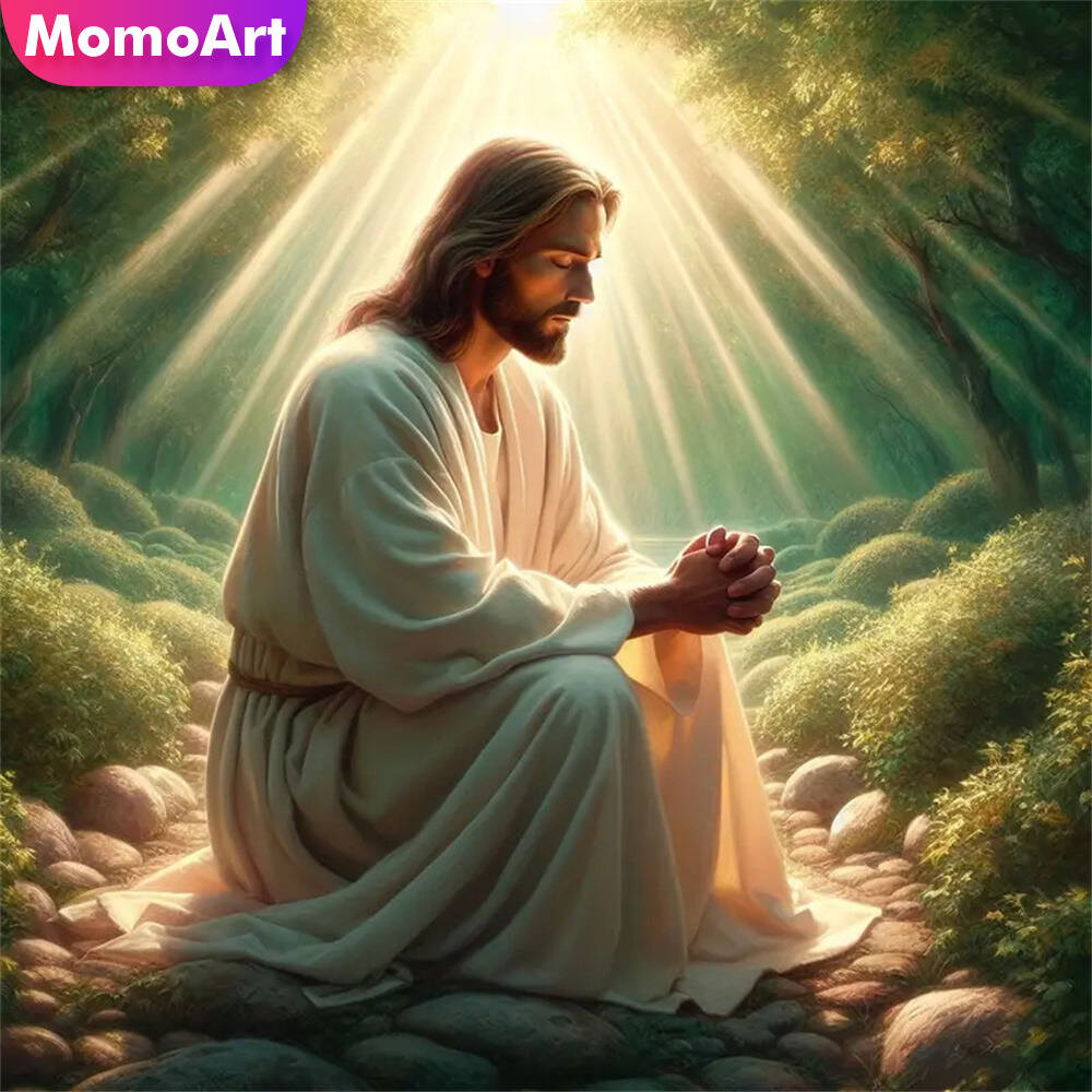 Embroidery Kurta Men - Momoart Religion Diamond Painting Jesus DIY