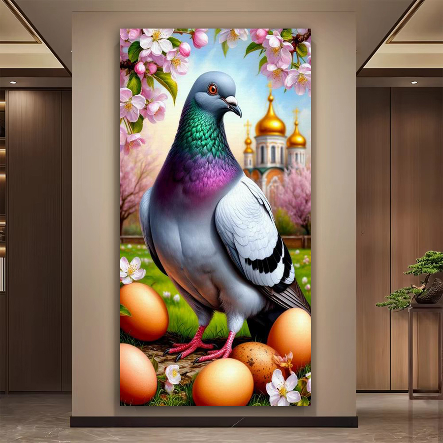 Castle Pigeon Egg Large Size D - Embroidery Egg ulasan dan harga