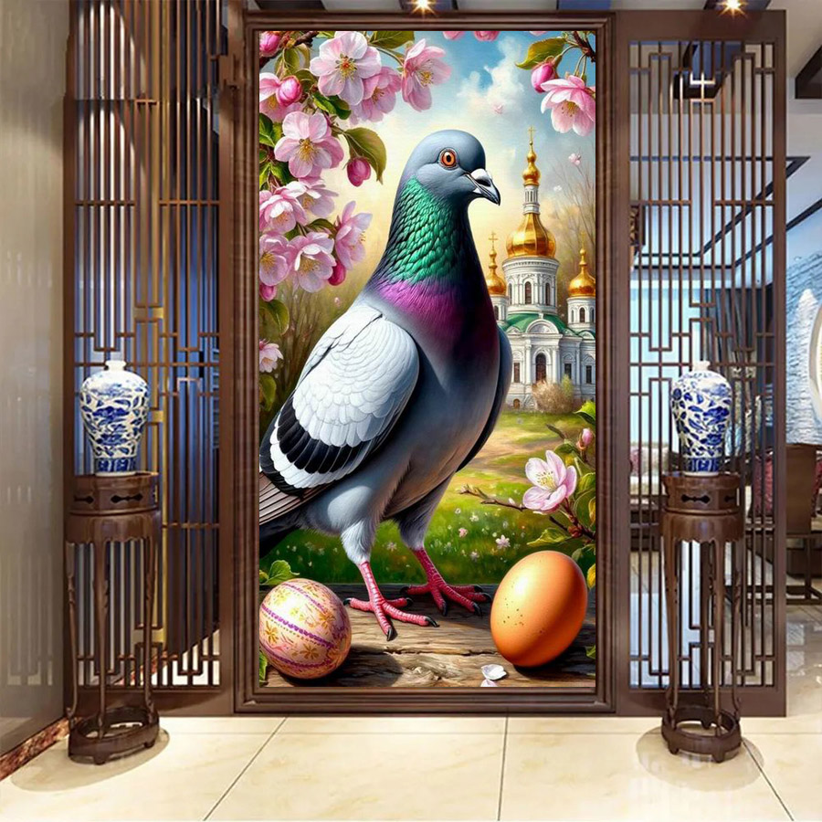 Castle Pigeon Egg Large Size D - Embroidery Egg ulasan dan harga