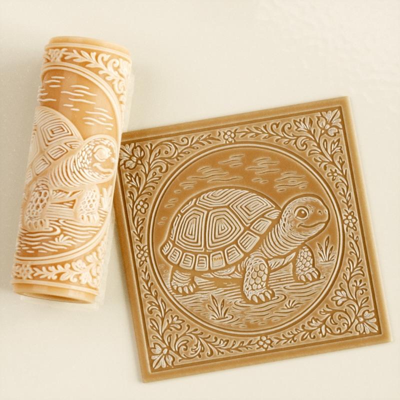Flower Skull Clay Tile Roller  - Embroidery Texture ulasan dan harga