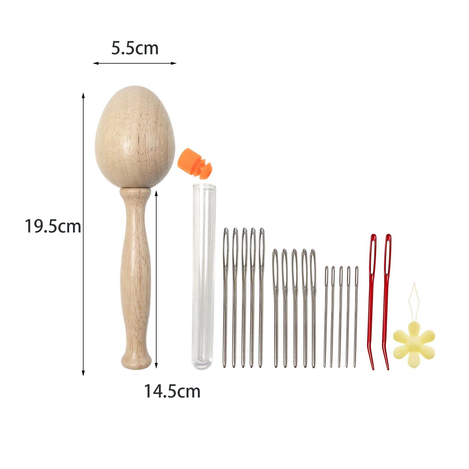 Darning Egg Wood Darning Mushr - Embroidery Egg ulasan dan harga