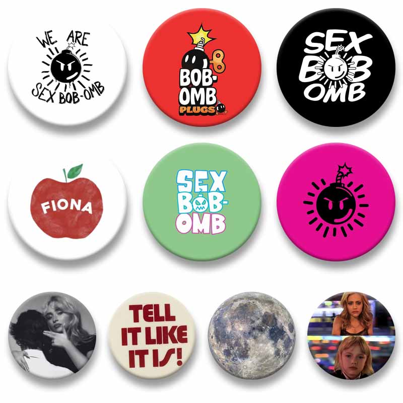 Funny Sex Bob Omb Text Pin Bac - Embroidery Texture ulasan dan harga