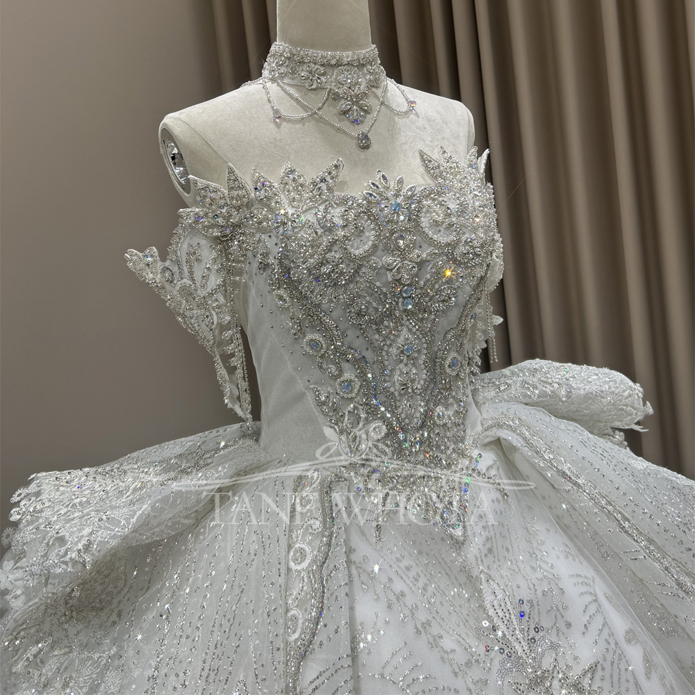 Robes De Mariée Sur Mesure Swe - Embroidery Organza ulasan dan harga