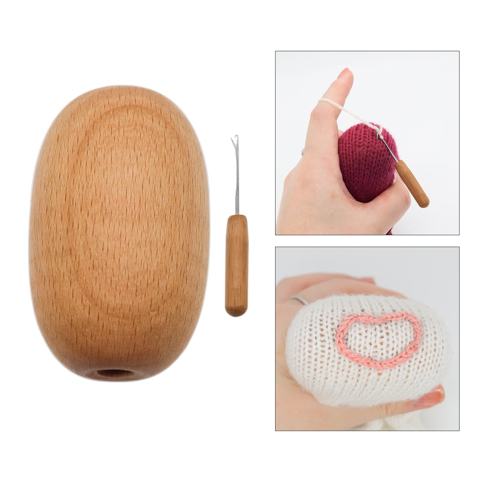 1x Darning Egg DIY with Needle - Embroidery Egg ulasan dan harga