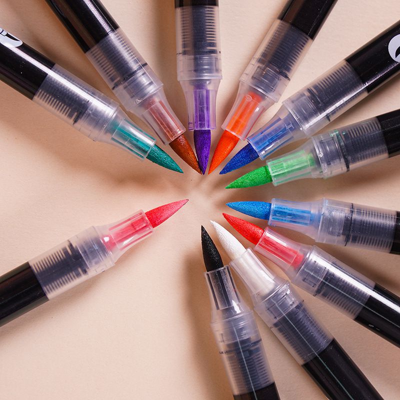 12-60 Colors Acrylic Markers P - Embroidery Egg ulasan dan harga