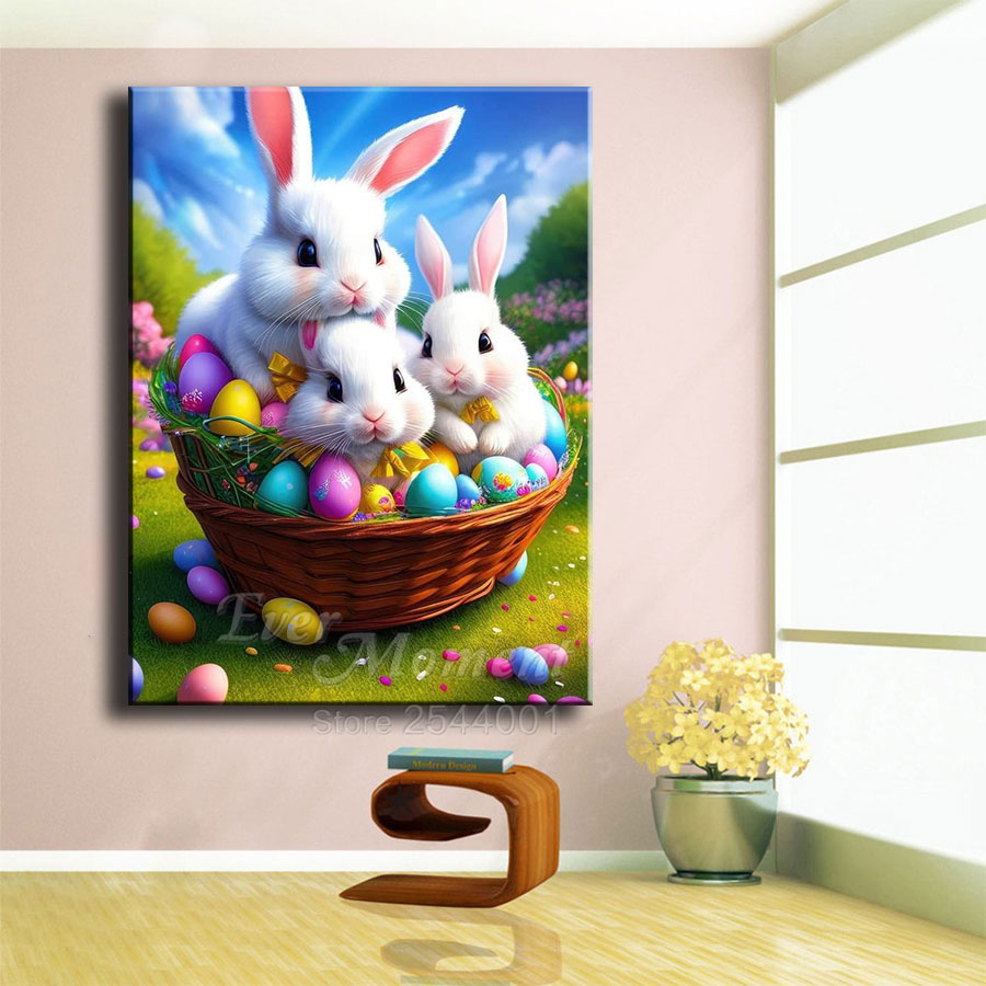 Easter Bunny and Eggs Ever Mom - Embroidery Egg ulasan dan harga