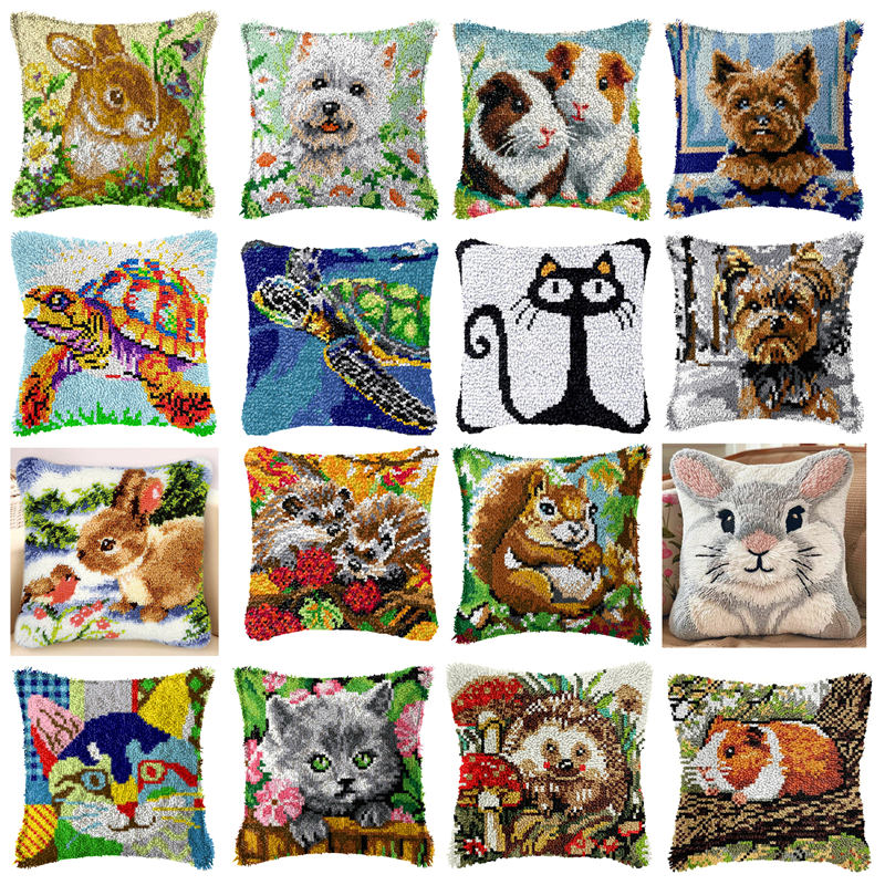 DIY Rabbit Cat Latch Hook Rug  - Embroidery Rabbit ulasan dan harga