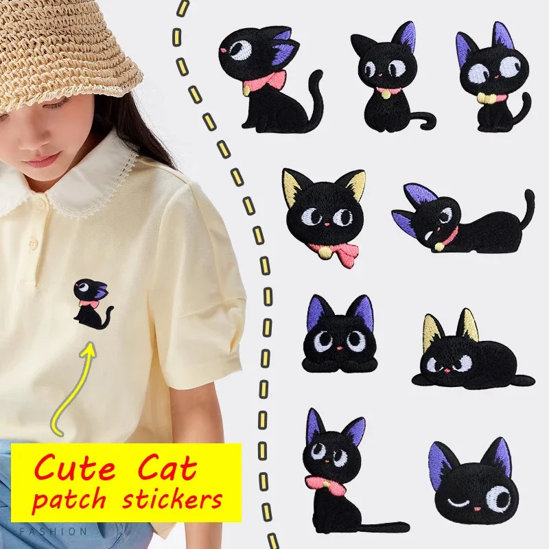 Cute Cartoon Self-adhesive Big - Embroidery On Black Shirt ulasan dan harga