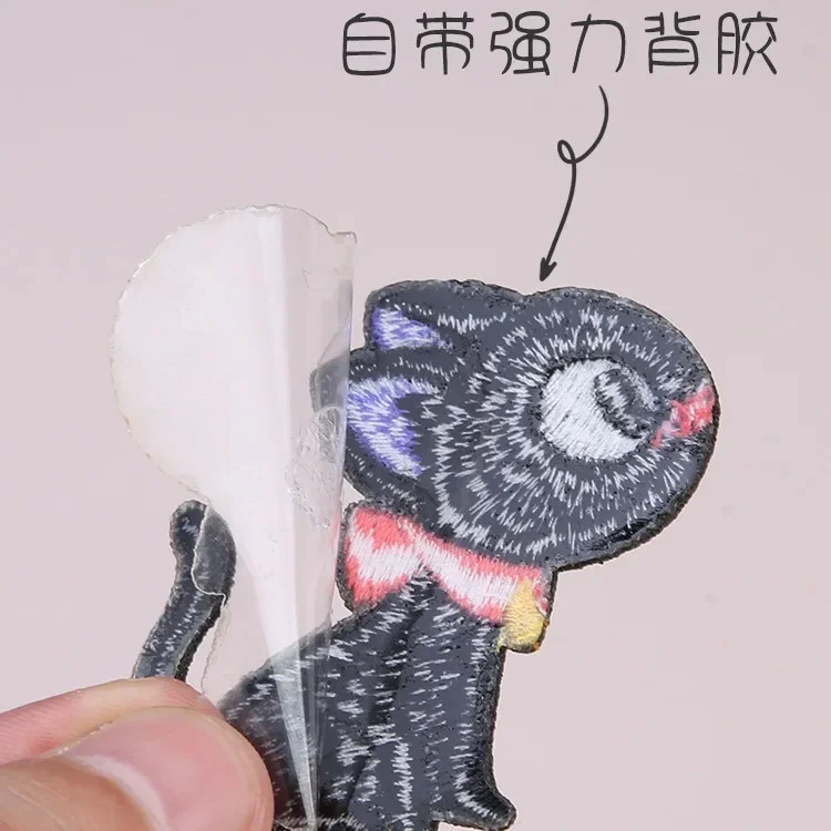 Cute Cartoon Self-adhesive Big - Embroidery On Black Shirt ulasan dan harga