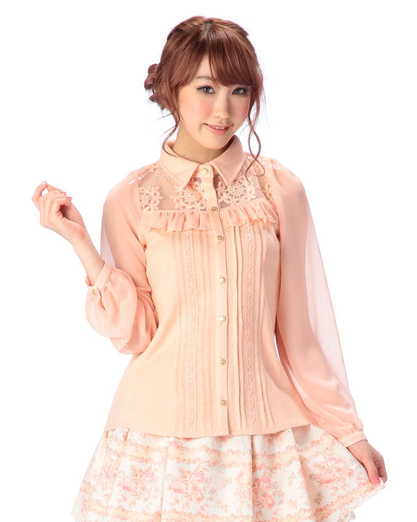 SALES Japan Liz Lisa Chiffon S - Embroidery Organza ulasan dan harga