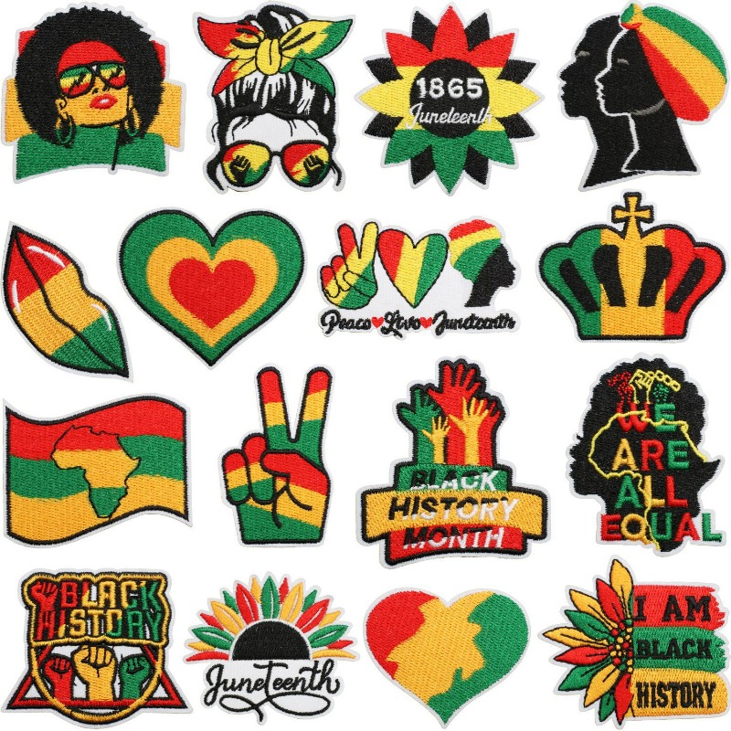 Black History Independence Day - Embroidery On Black Shirt ulasan dan harga