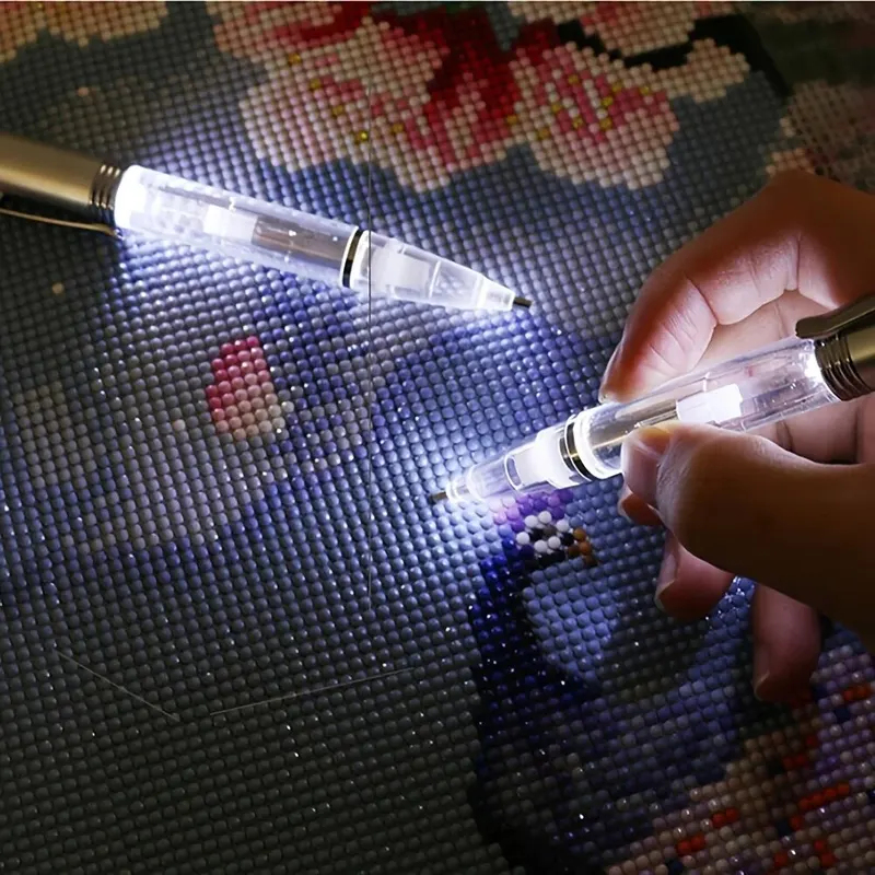 LED Light Diamond Painting Pen - Embroidery Artwork ulasan dan harga