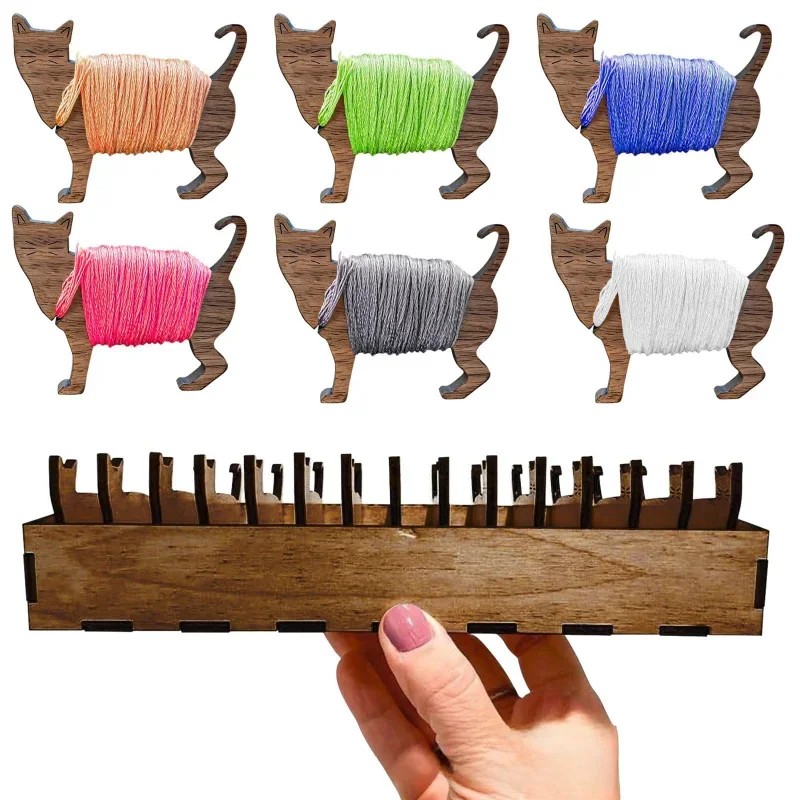 2026 Wooden Rabbit Spool Set w - Embroidery Rabbit ulasan dan harga