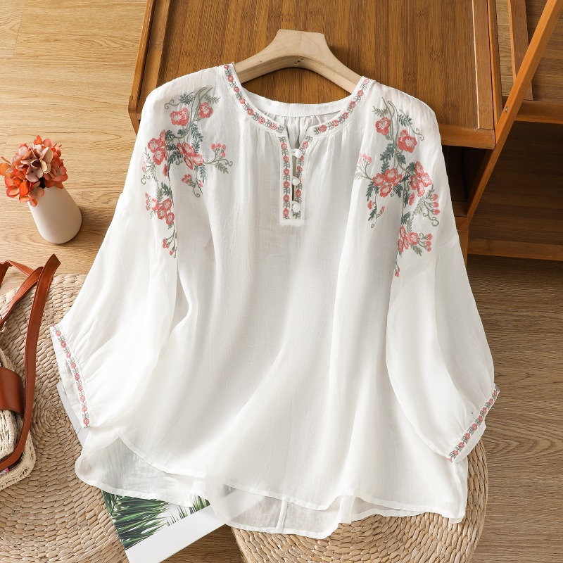 Chinese Style Women's Clothing - Embroidery Blouse ulasan dan harga