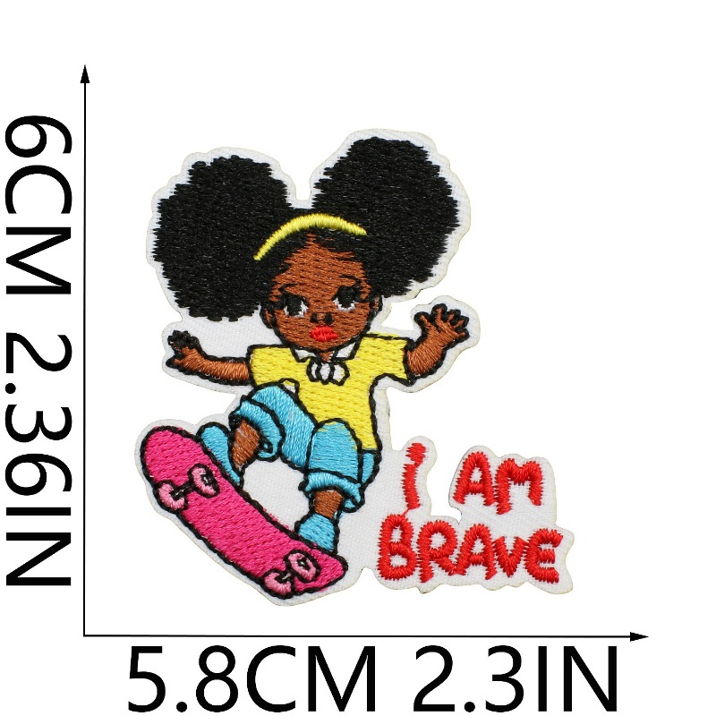 Cute Black Girl Baby Independe - Embroidery On Black Shirt ulasan dan harga