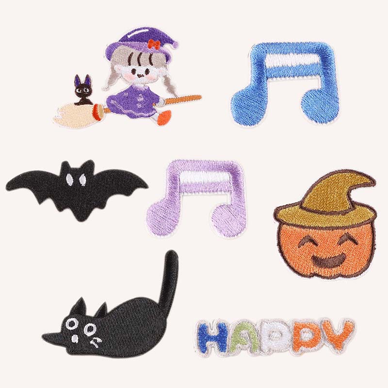 Cartoon Sticker On Clothes Bla - Embroidery On Black Shirt ulasan dan harga