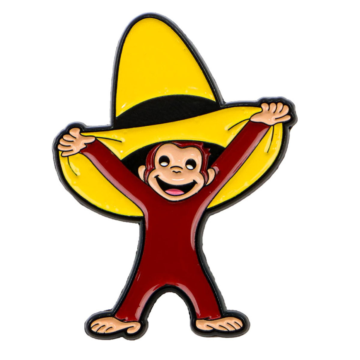 Cute Monkey Enamel Pin Funny B - Embroidery Illustration ulasan dan harga