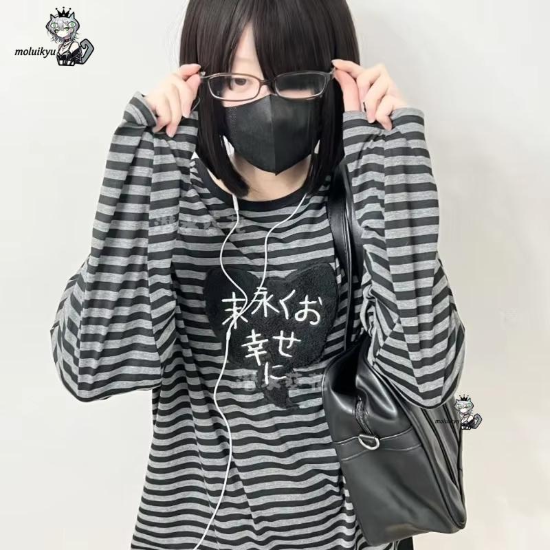 Y2K American Punk Vintage O Ne - Embroidery Blouse ulasan dan harga