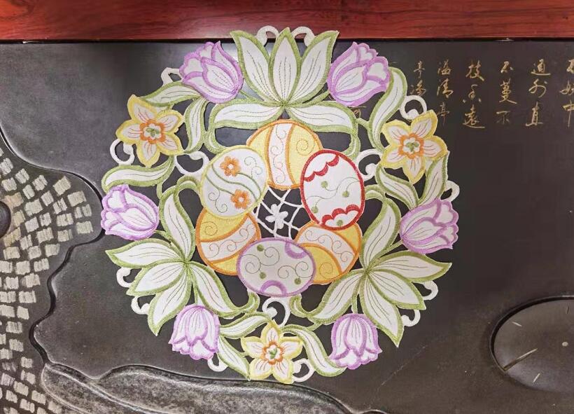 Europe Elegant Hollow Easter E - Embroidery Egg ulasan dan harga