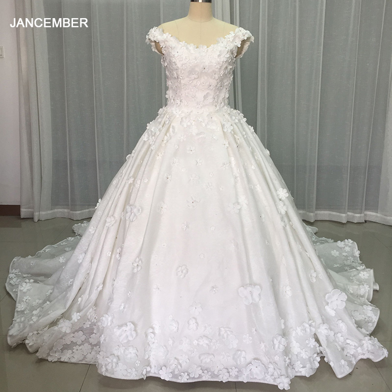 Elegant Superfine Wedding Gown - Embroidery Organza ulasan dan harga