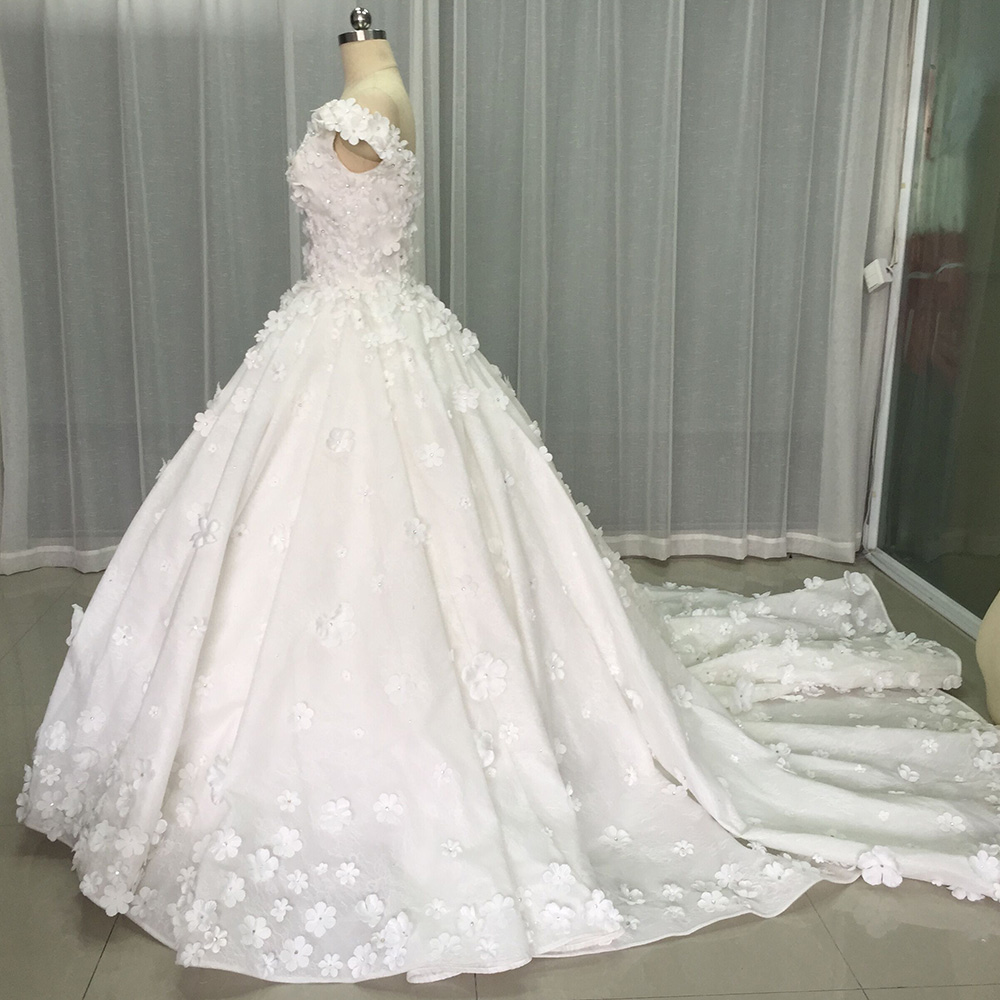 Elegant Superfine Wedding Gown - Embroidery Organza ulasan dan harga