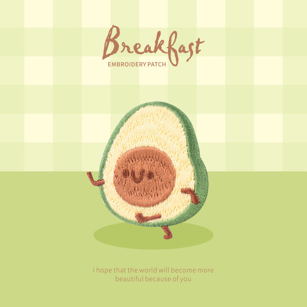 1 Piece Cute Breakfast Patch,  - Embroidery Egg ulasan dan harga