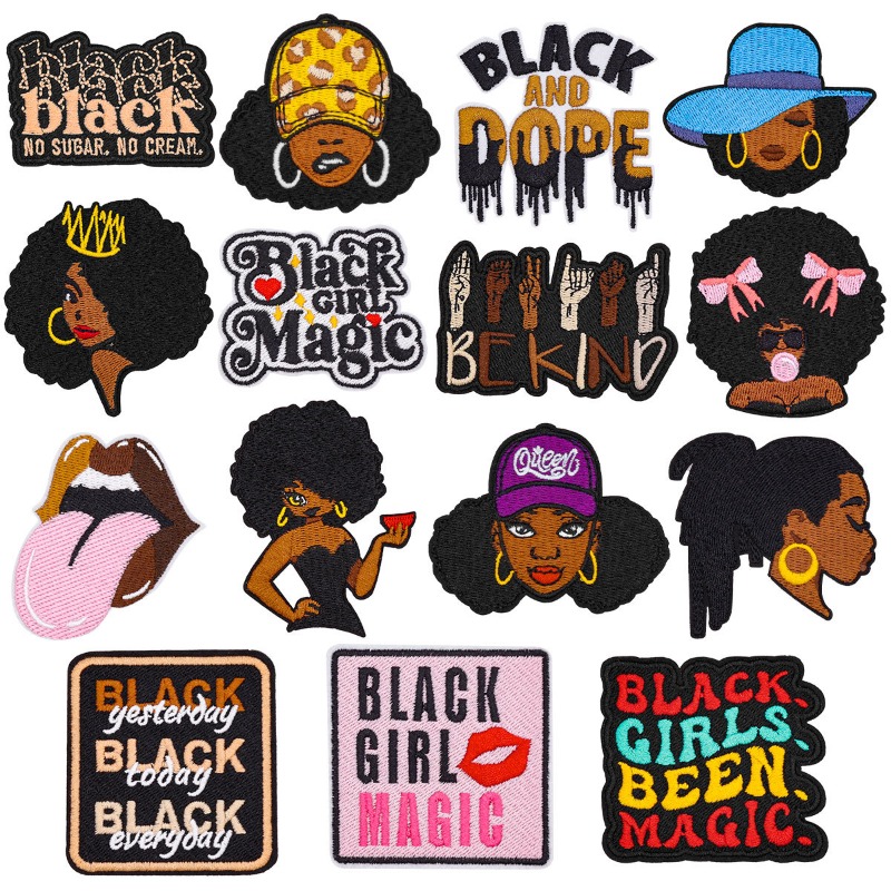 Black Girl Magic Cool Face Wom - Embroidery On Black Shirt ulasan dan harga