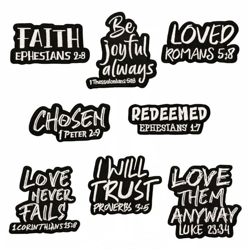 English Letters Faith Love Bla - Embroidery On Black Shirt ulasan dan harga