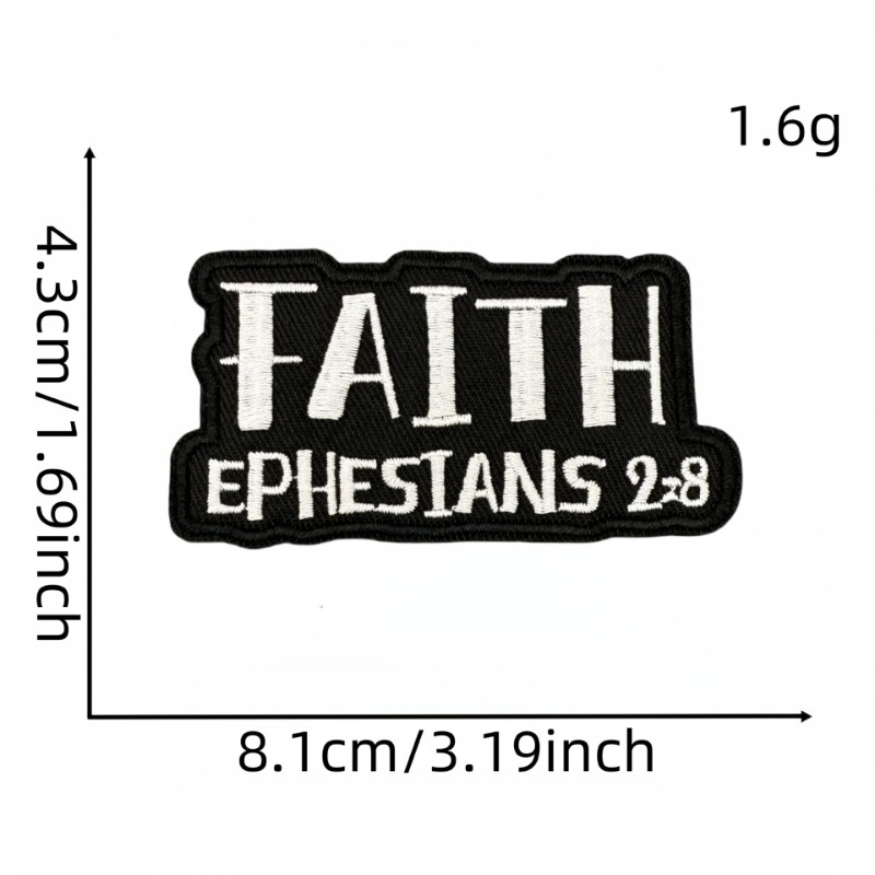English Letters Faith Love Bla - Embroidery On Black Shirt ulasan dan harga