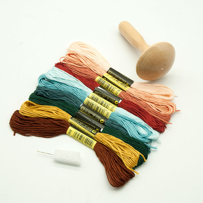 Darning Supplies Kit Wood Darn - Embroidery Egg ulasan dan harga