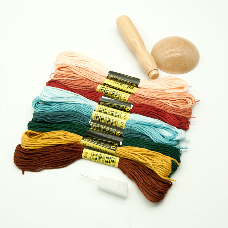 Darning Supplies Kit Wood Darn - Embroidery Egg ulasan dan harga