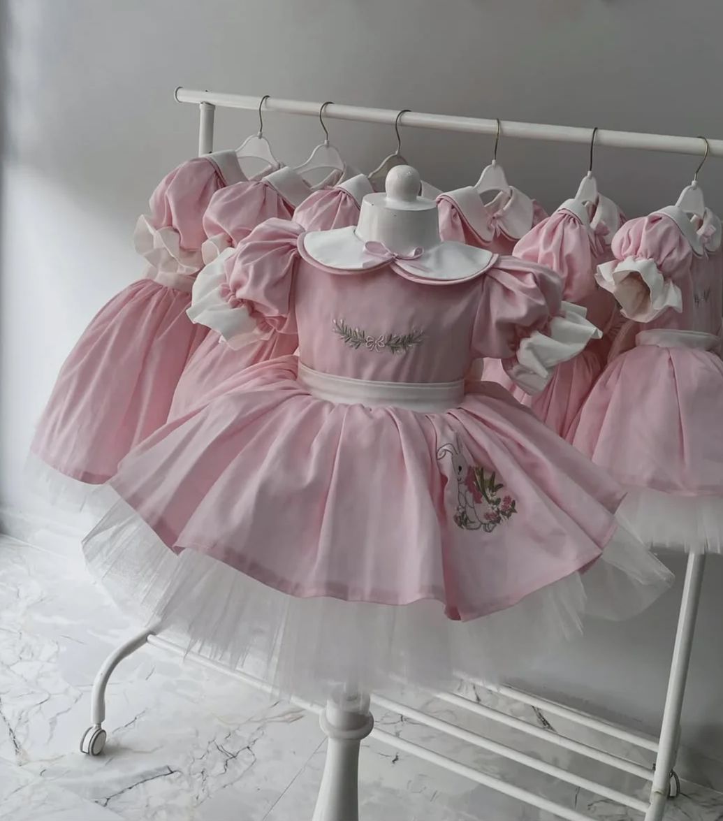 0-12Y Baby Girl Summer Rabbit  - Embroidery Rabbit ulasan dan harga