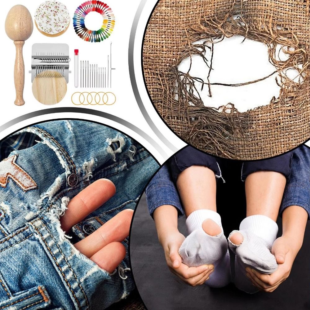 DIY Crafts Sock Darning Kit We - Embroidery Egg ulasan dan harga
