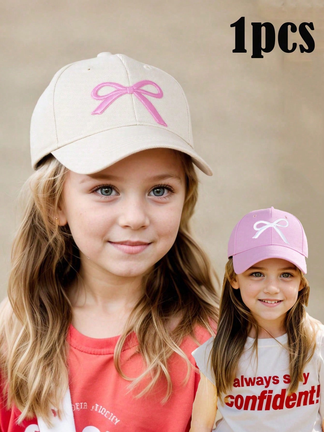 1Pc 3-8Y Girls Embroidery Bow  - Embroidery Cap ulasan dan harga