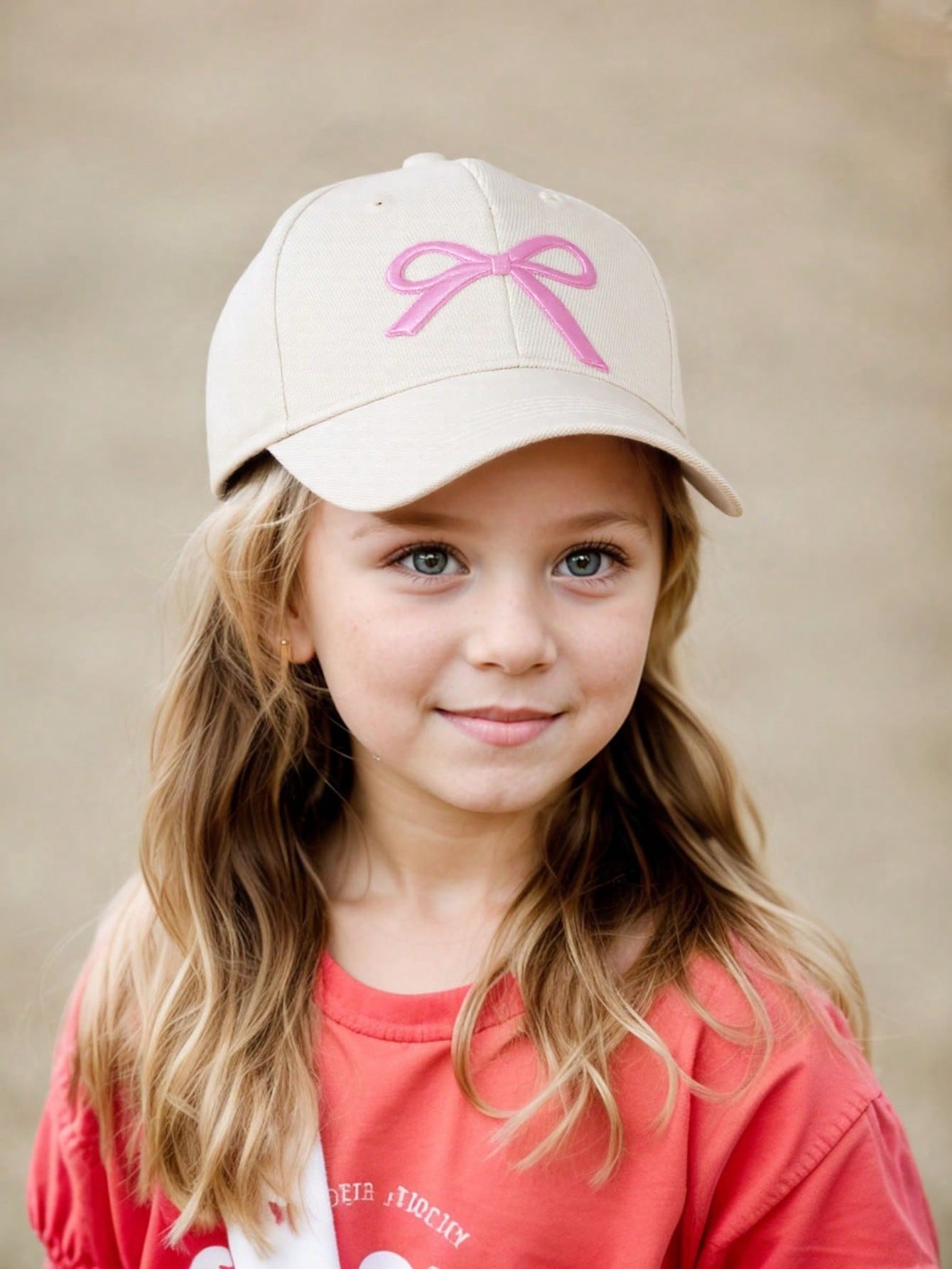 1Pc 3-8Y Girls Embroidery Bow  - Embroidery Cap ulasan dan harga