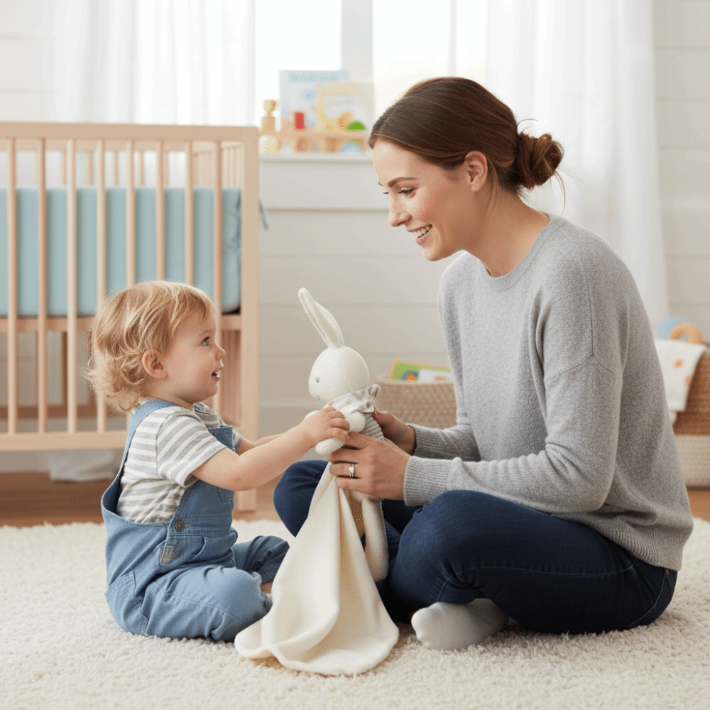 Square Shape Baby Rabbit Comfo - Embroidery Rabbit ulasan dan harga