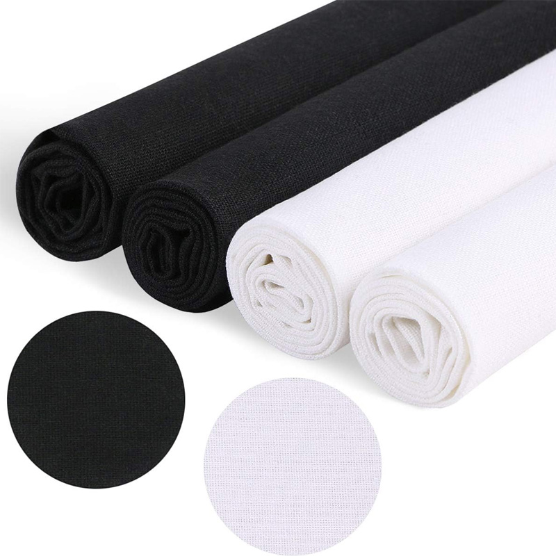 4 Pieces of Linen Fabric, Soli - Embroidery Artwork ulasan dan harga