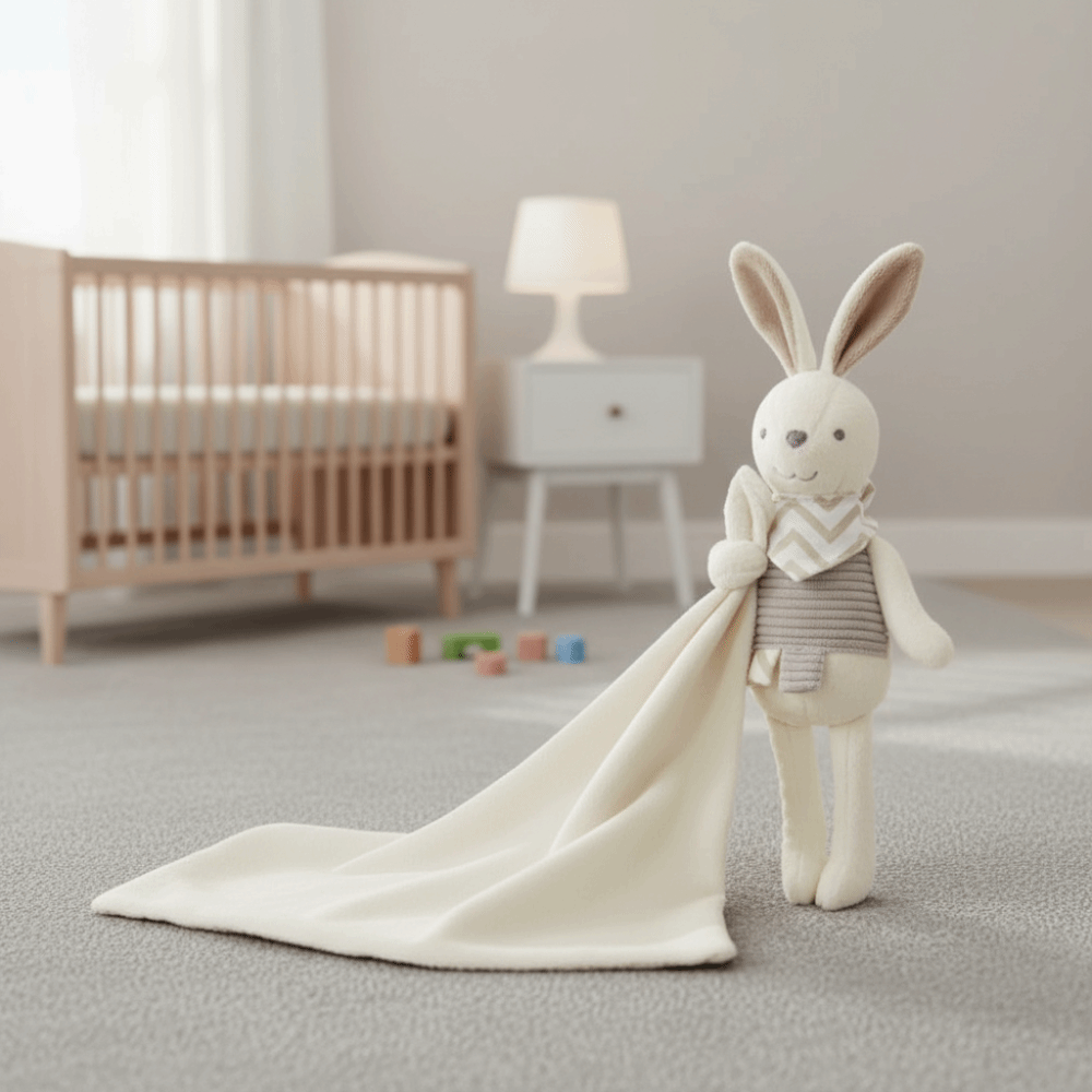 Square Shape Baby Rabbit Comfo - Embroidery Rabbit ulasan dan harga
