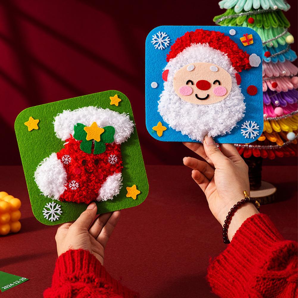 20cm DIY Christmas Embroidery  - Embroidery Xmas Stocking ulasan dan harga