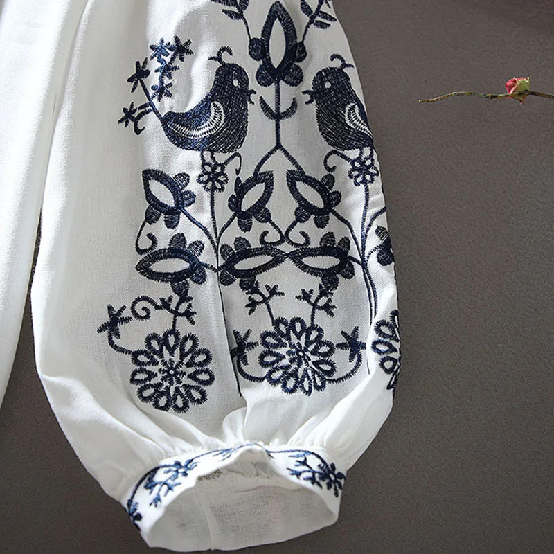 2026 Women's Retro Blouse Nati - Embroidery Blouse ulasan dan harga