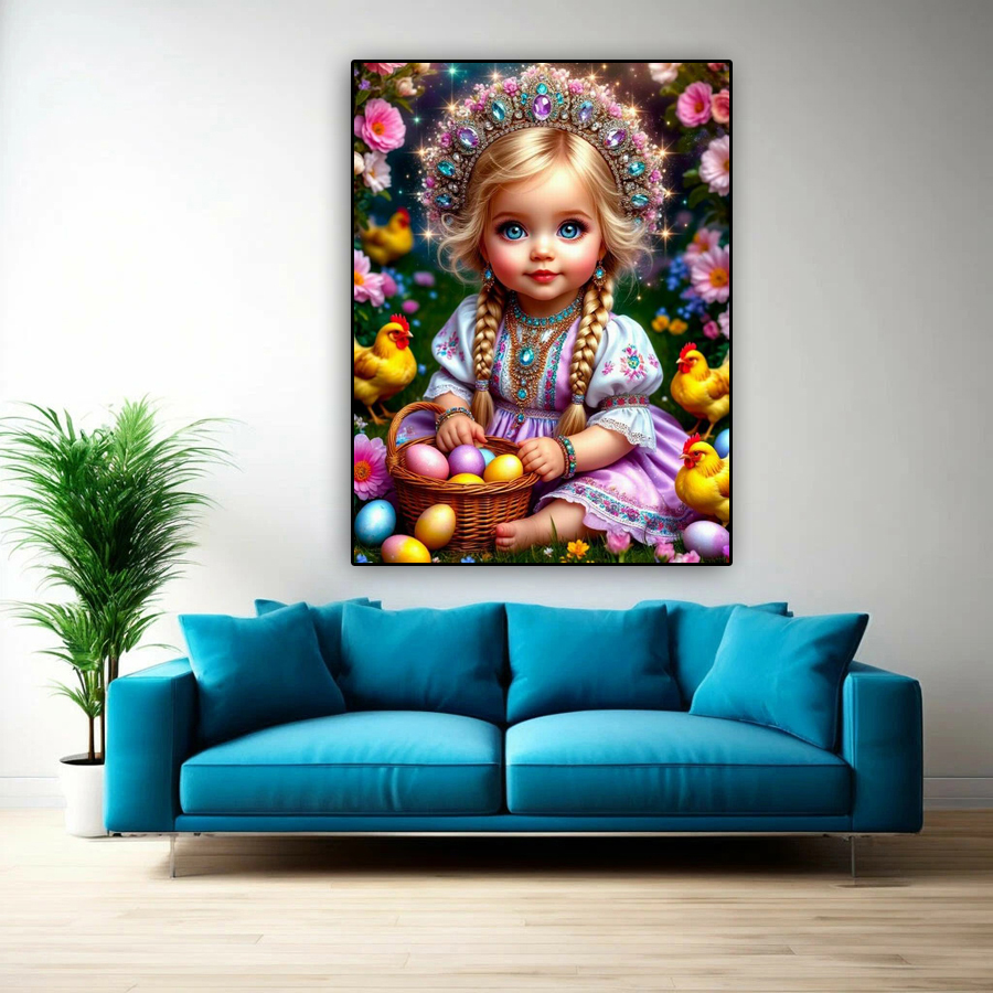 Diy Diamond Embroidery Little  - Embroidery Egg ulasan dan harga