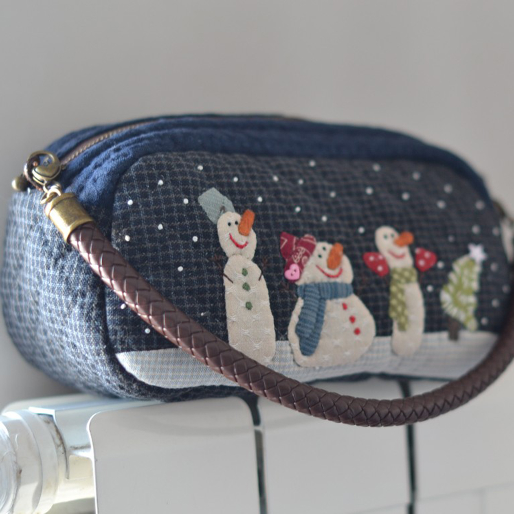 DIY Snow Shoulder Bag Patchwor - Embroidery Xmas Stocking ulasan dan harga
