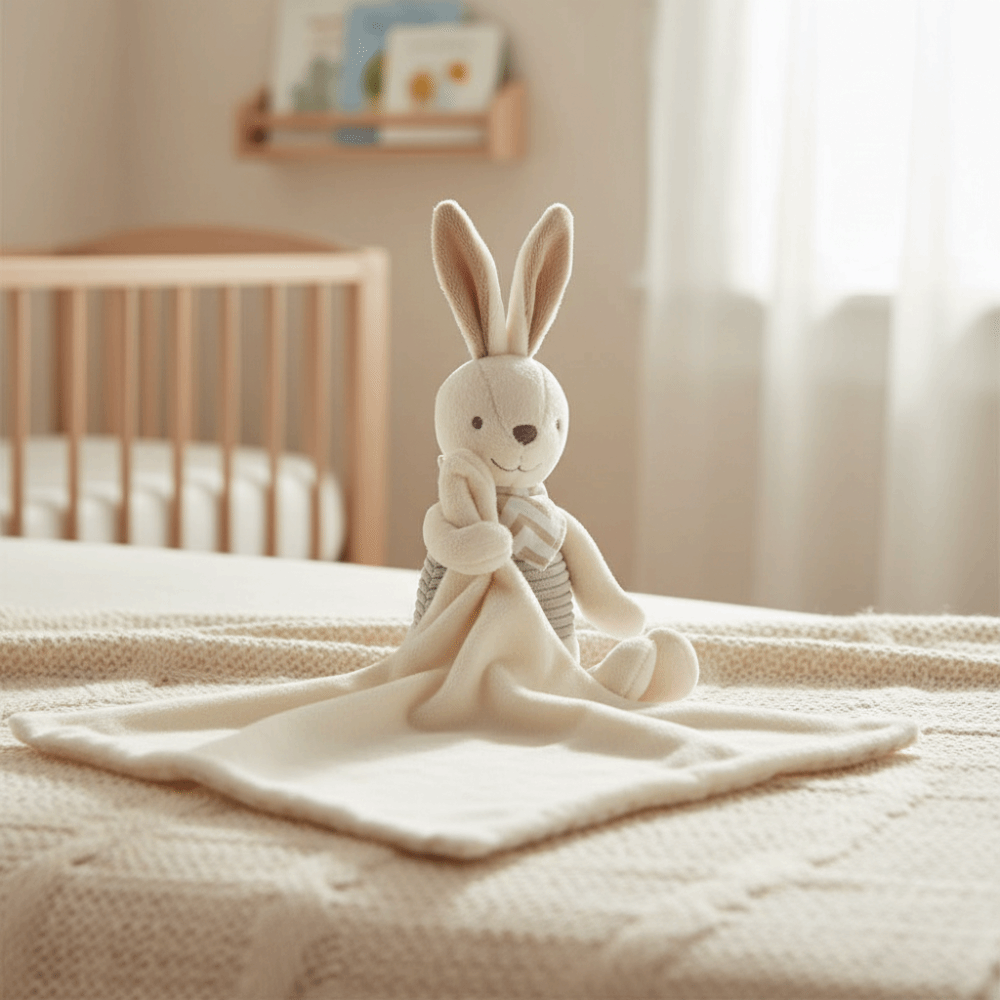 Square Shape Baby Rabbit Comfo - Embroidery Rabbit ulasan dan harga